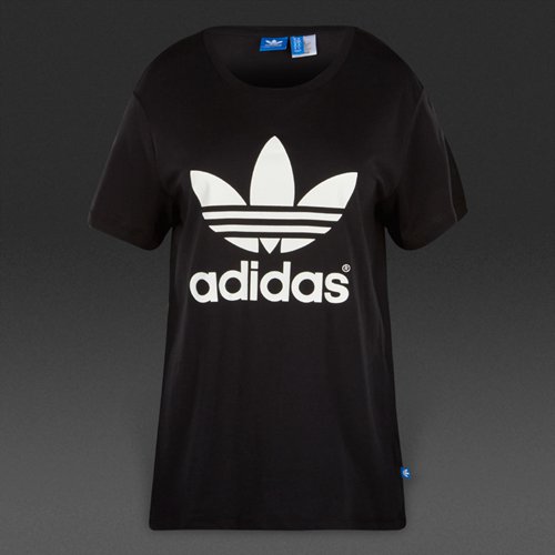 Adidas Originals Boyfriend Trefoil Tee Black for Women